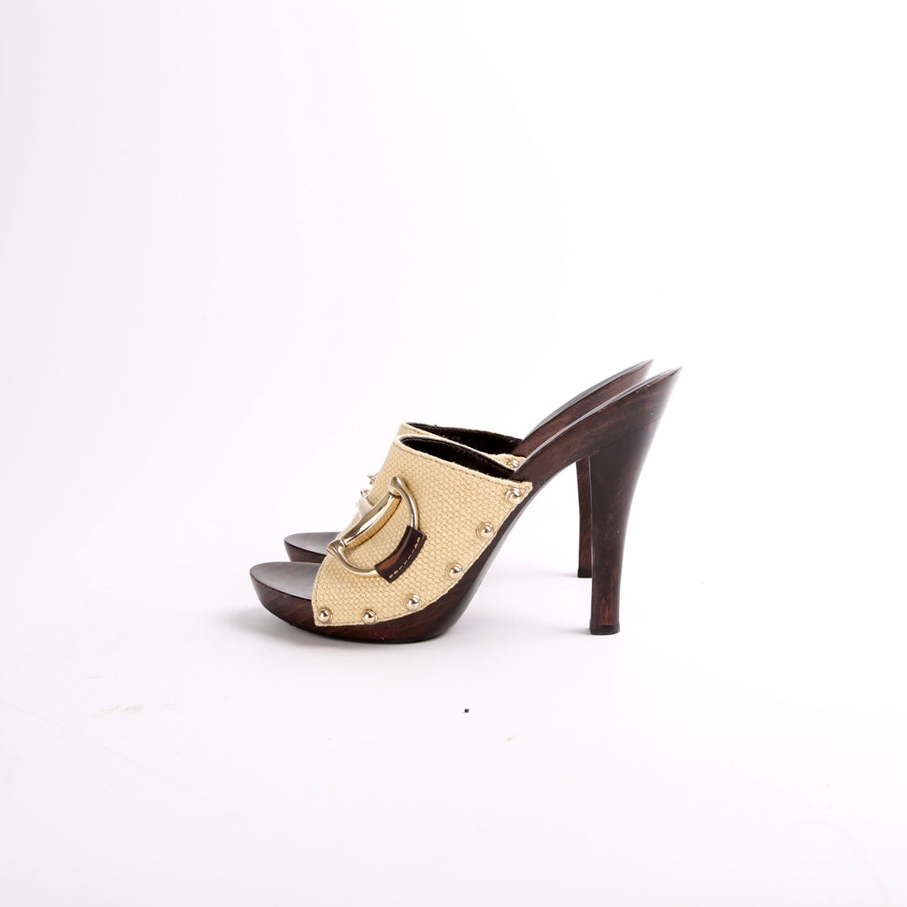 Horsebit Canvas Mule Size 37.5