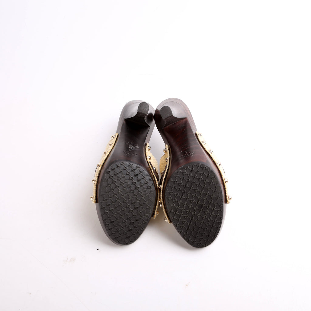 Horsebit Canvas Mule Size 37.5