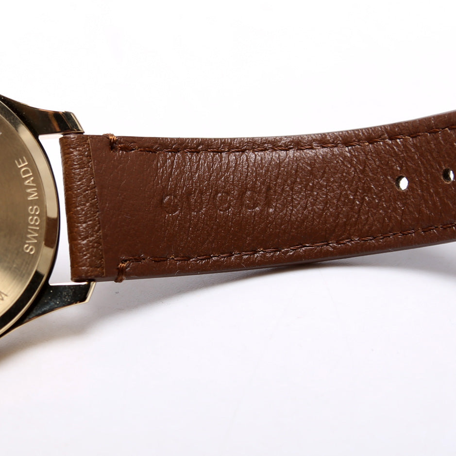 717815 G-Timeless Bee Leather Band Watch