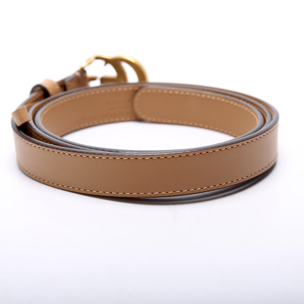 409417 GG Marmont Thin Belt Size 90/36 Tan