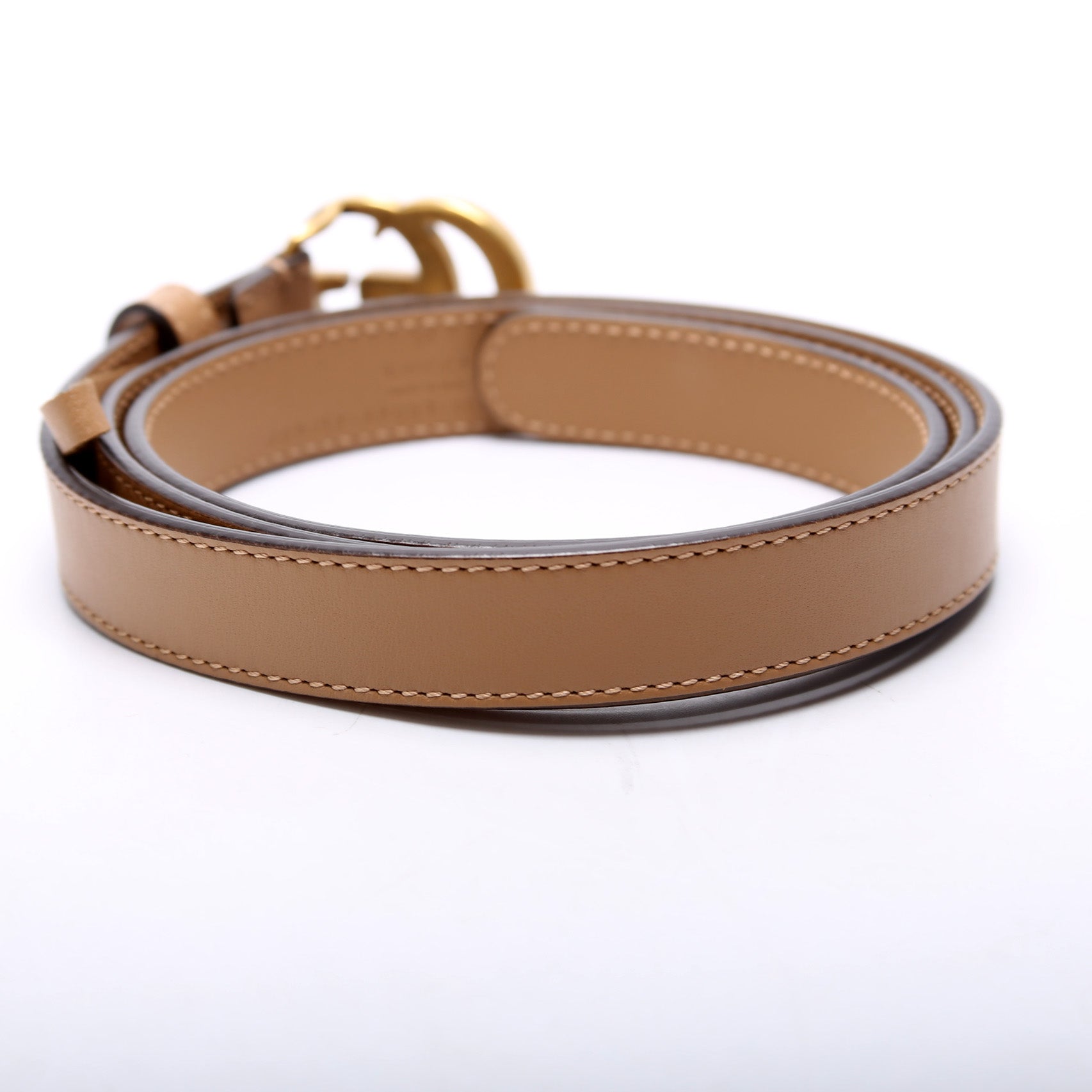 409417 GG Marmont Thin Belt Size 90/36 Tan