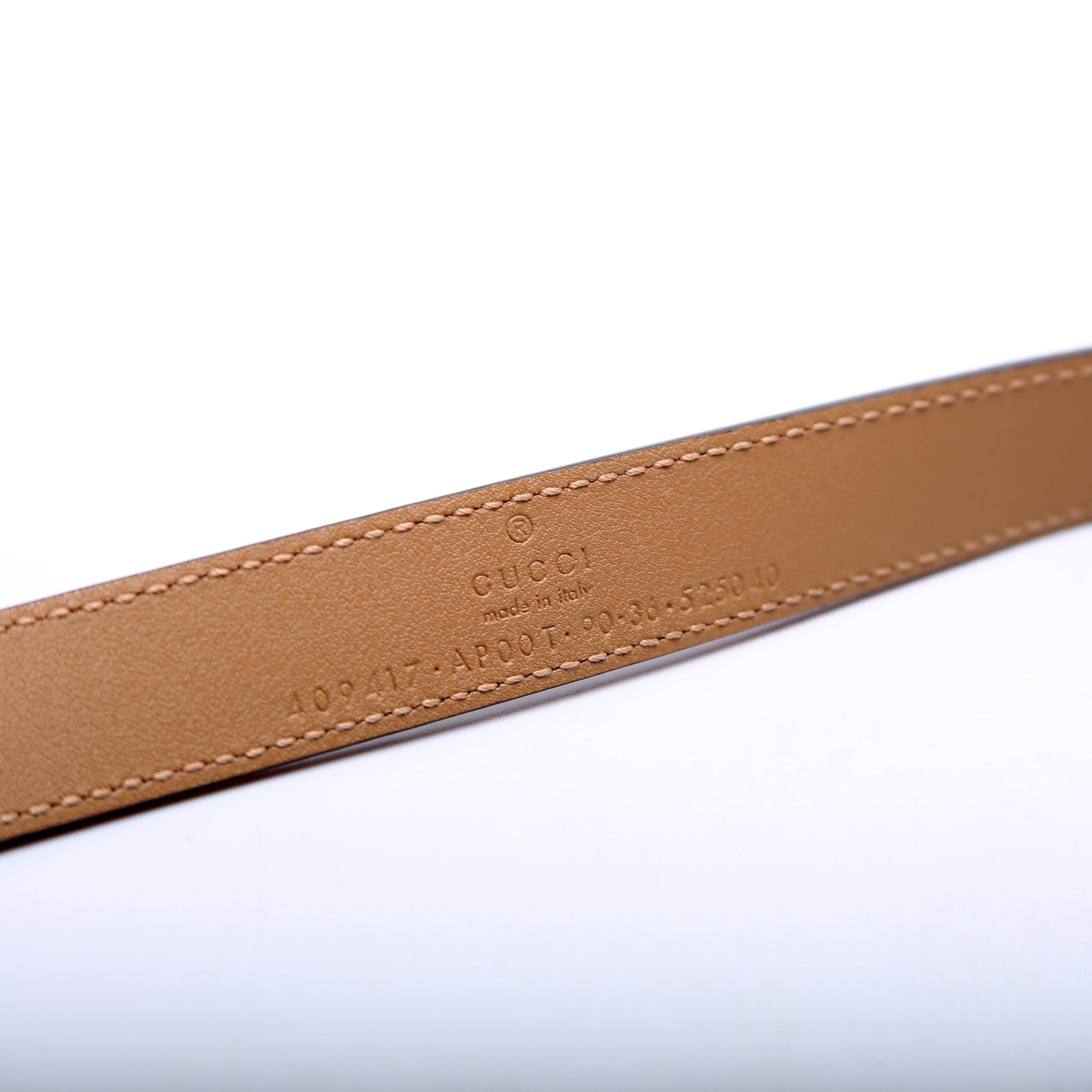 409417 GG Marmont Thin Belt Size 90/36 Tan