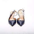 Rockstud Slingback Pumps Size 40.5 Navy
