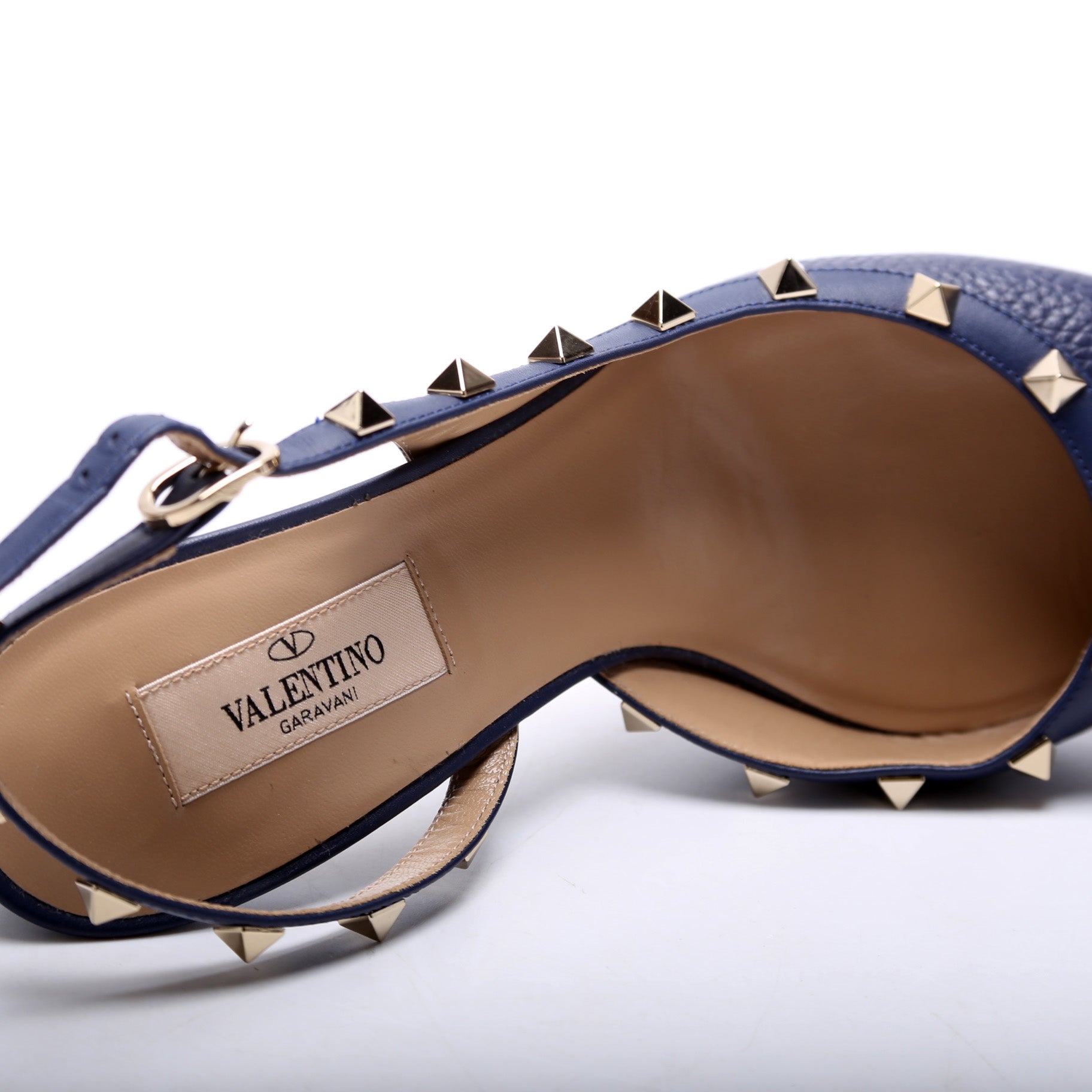 Rockstud Slingback Pumps Size 40.5 Navy