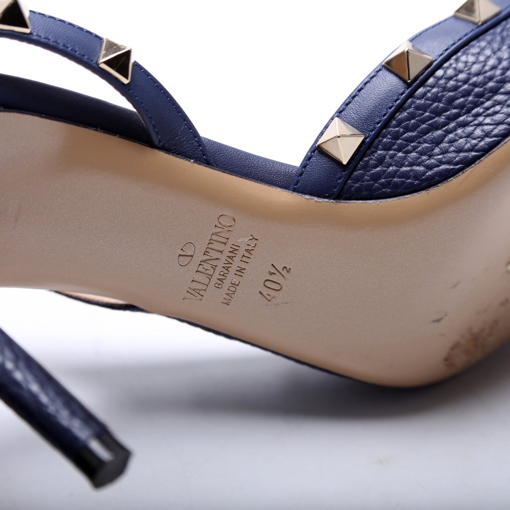 Rockstud Slingback Pumps Size 40.5 Navy