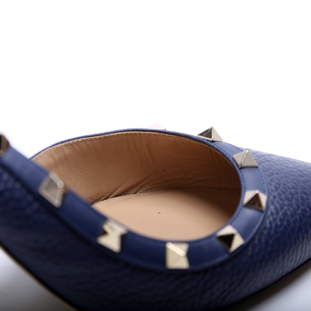 Rockstud Slingback Pumps Size 40.5 Navy