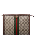 625549 GG Supreme Ophidia Zip Pouch Brown