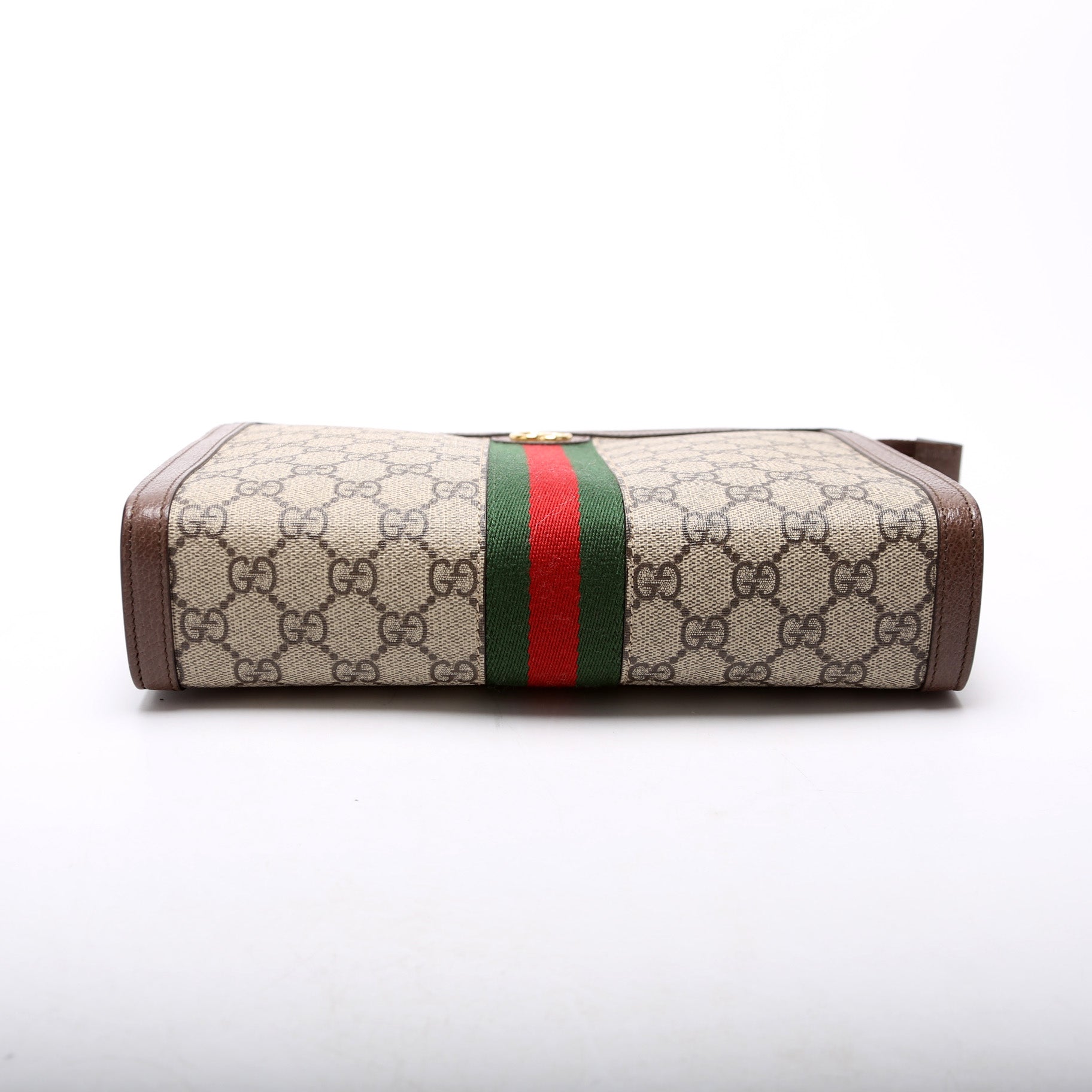 625549 GG Supreme Ophidia Zip Pouch Brown