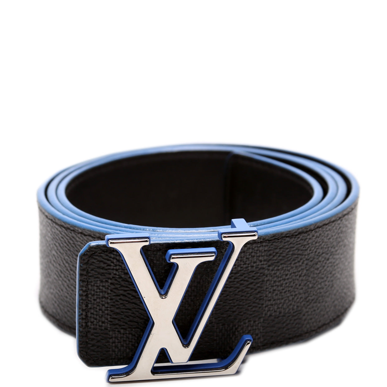 Initiales 40MM Reverse Graphite/Infini Belt Size 95/38 Blue