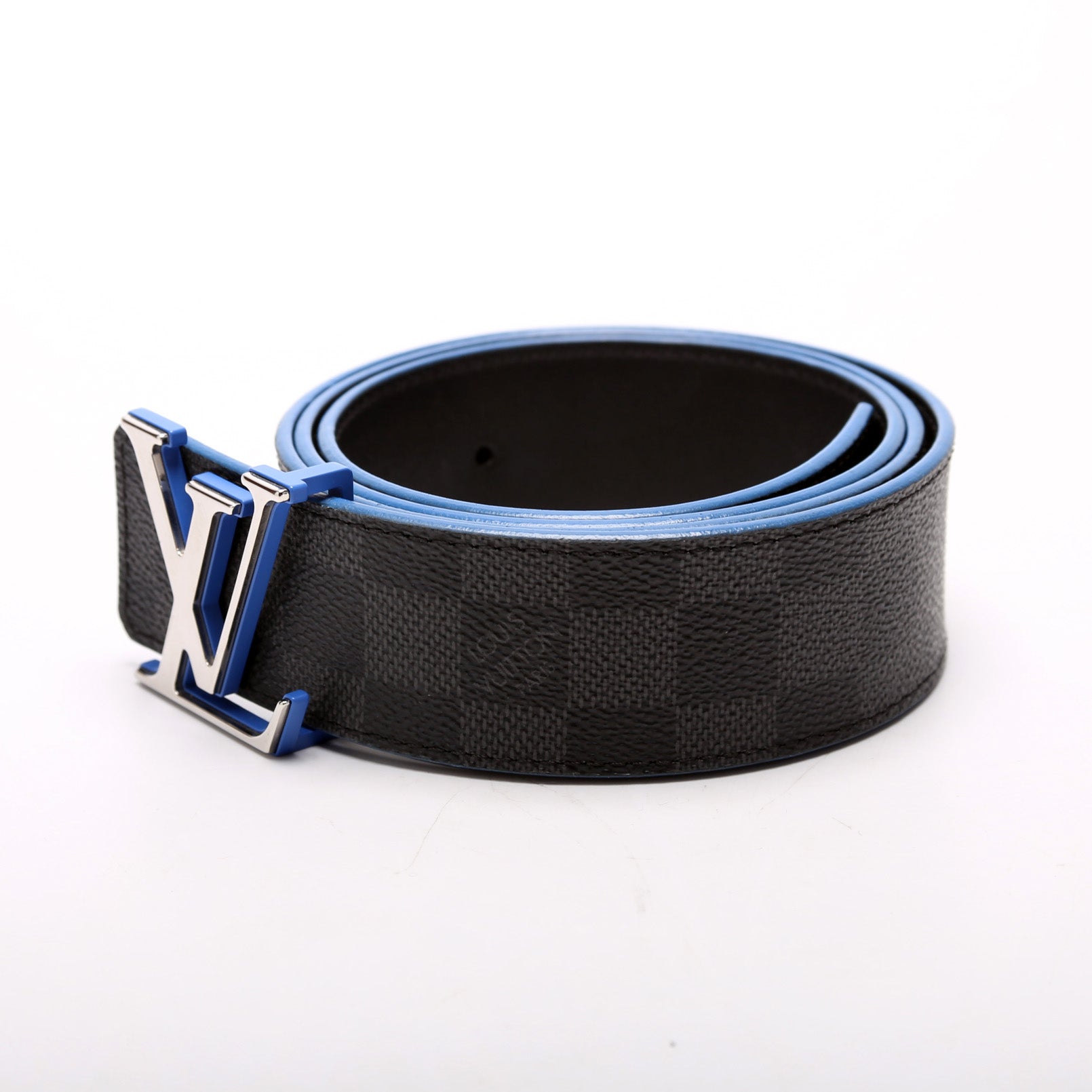 Initiales 40MM Reverse Graphite/Infini Belt Size 95/38 Blue