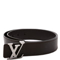 Initiales Reversible Calfskin Leather Belt Size 90/36 Brown/Black