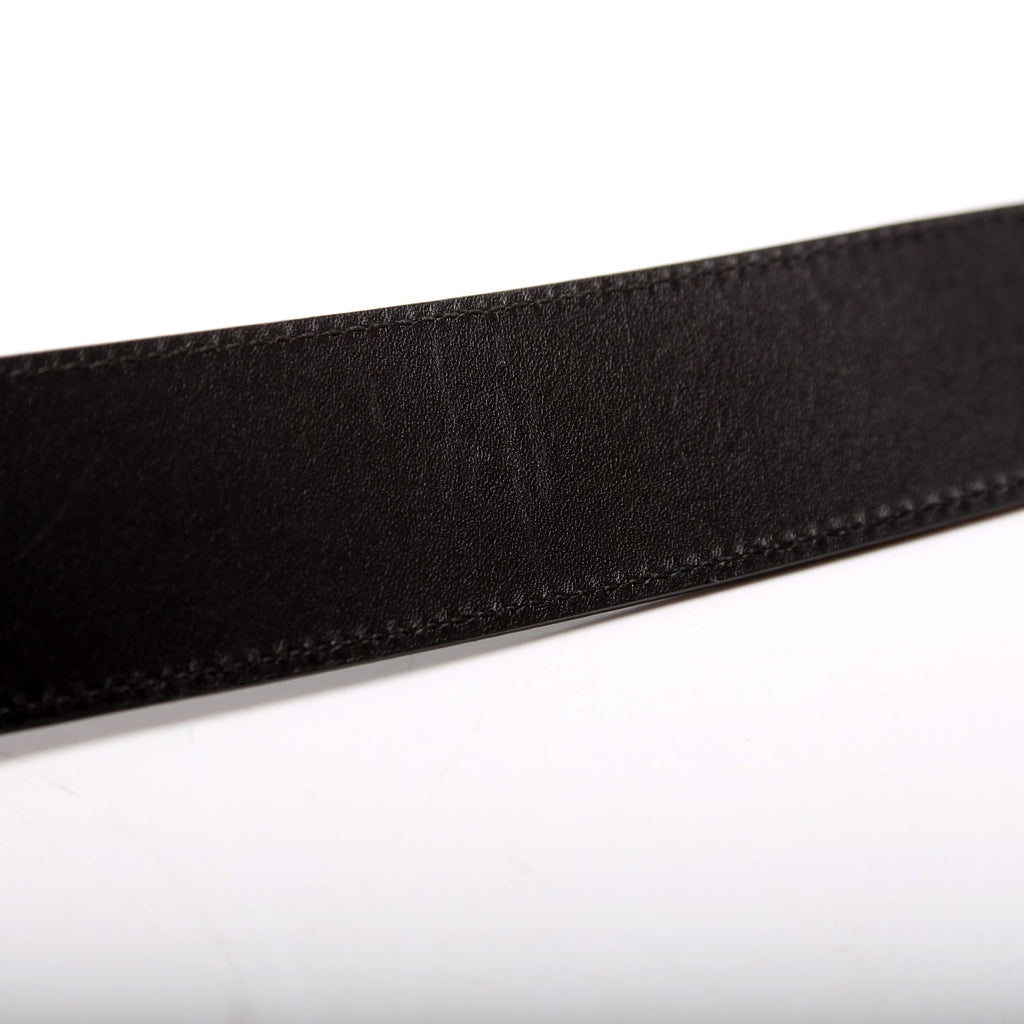 Initiales Reversible Calfskin Leather Belt Size 90/36 Brown/Black
