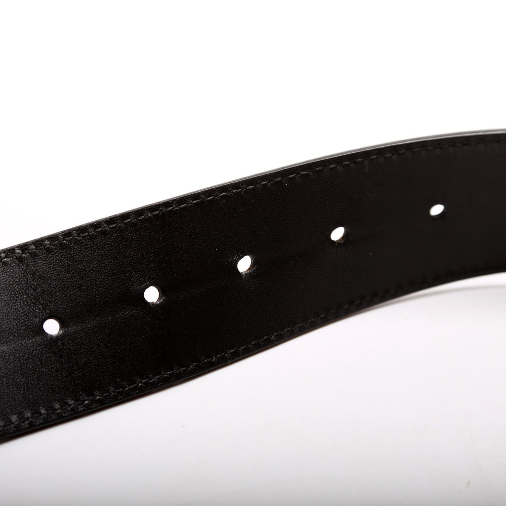 Initiales Reversible Calfskin Leather Belt Size 90/36 Brown/Black