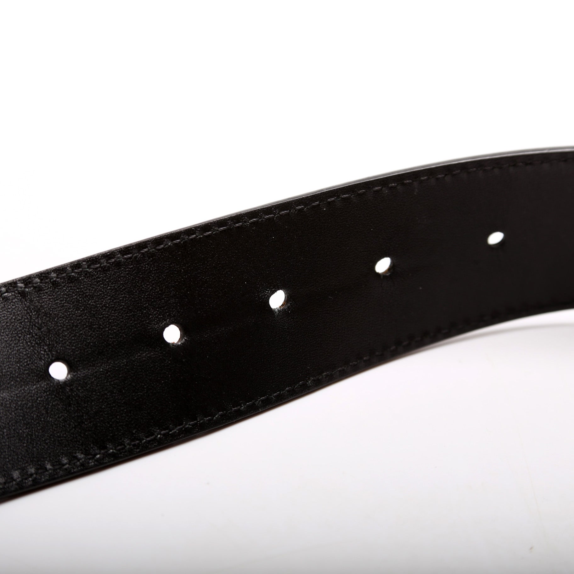 Initiales Reversible Calfskin Leather Belt Size 90/36 Brown/Black