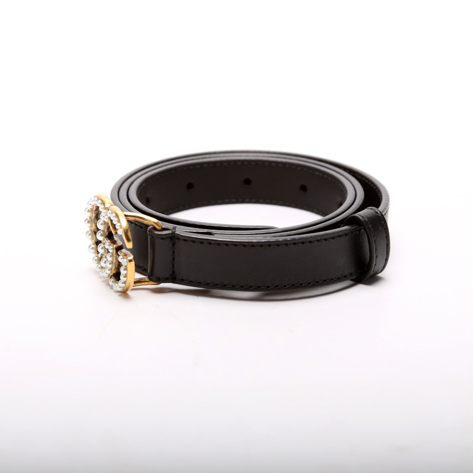 476342 GG Marmont Pearly Belt Size 80/32 Black