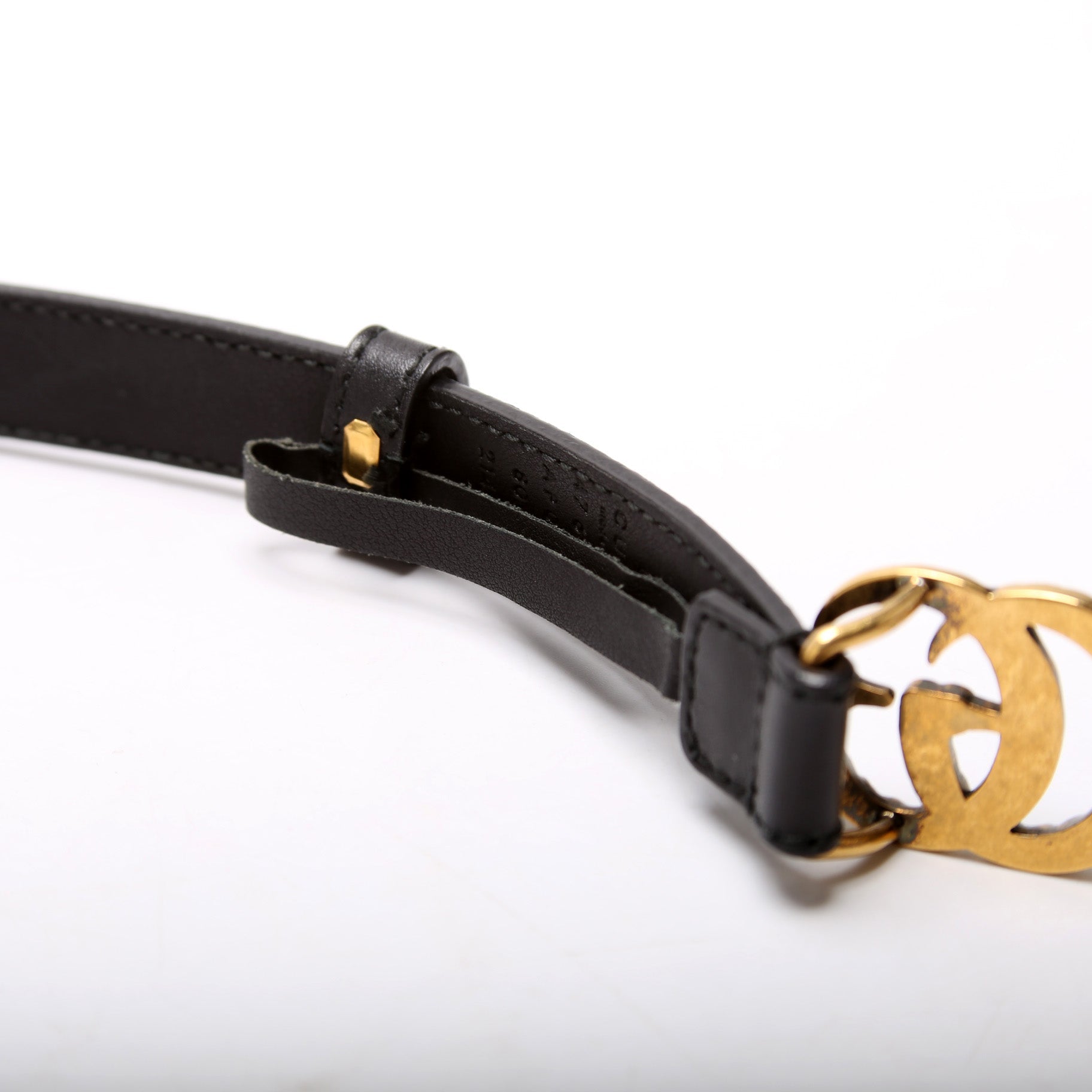 476342 GG Marmont Pearly Belt Size 80/32 Black