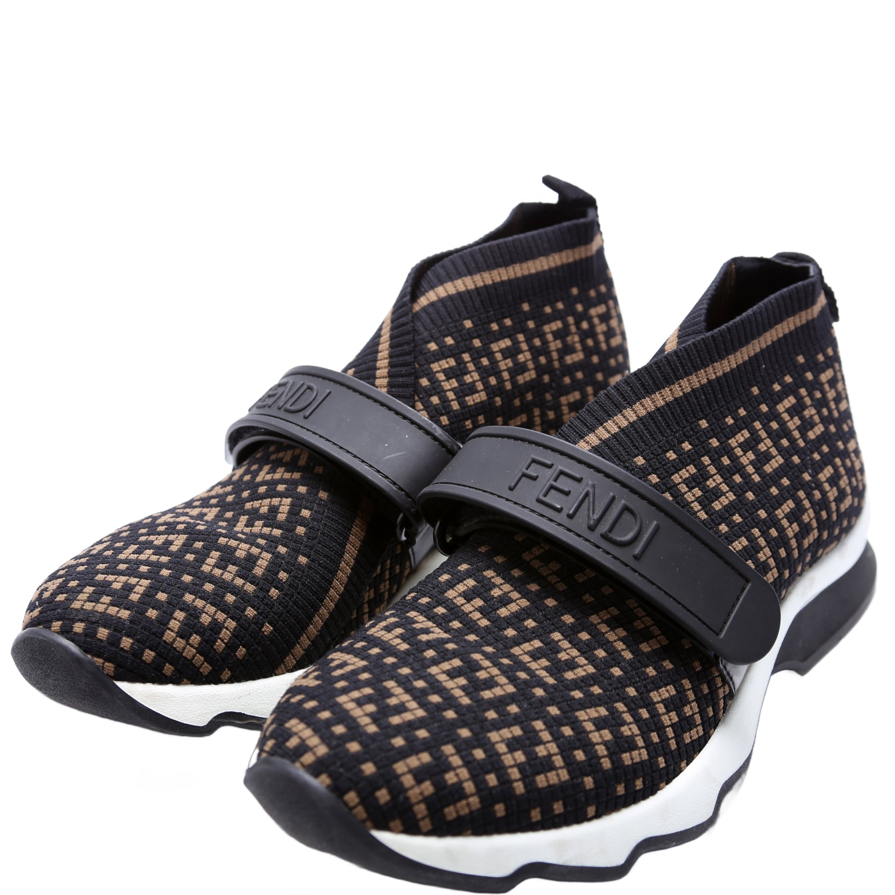 Fendi Rockoko Zuchinno Sneakers Size 36 Brown