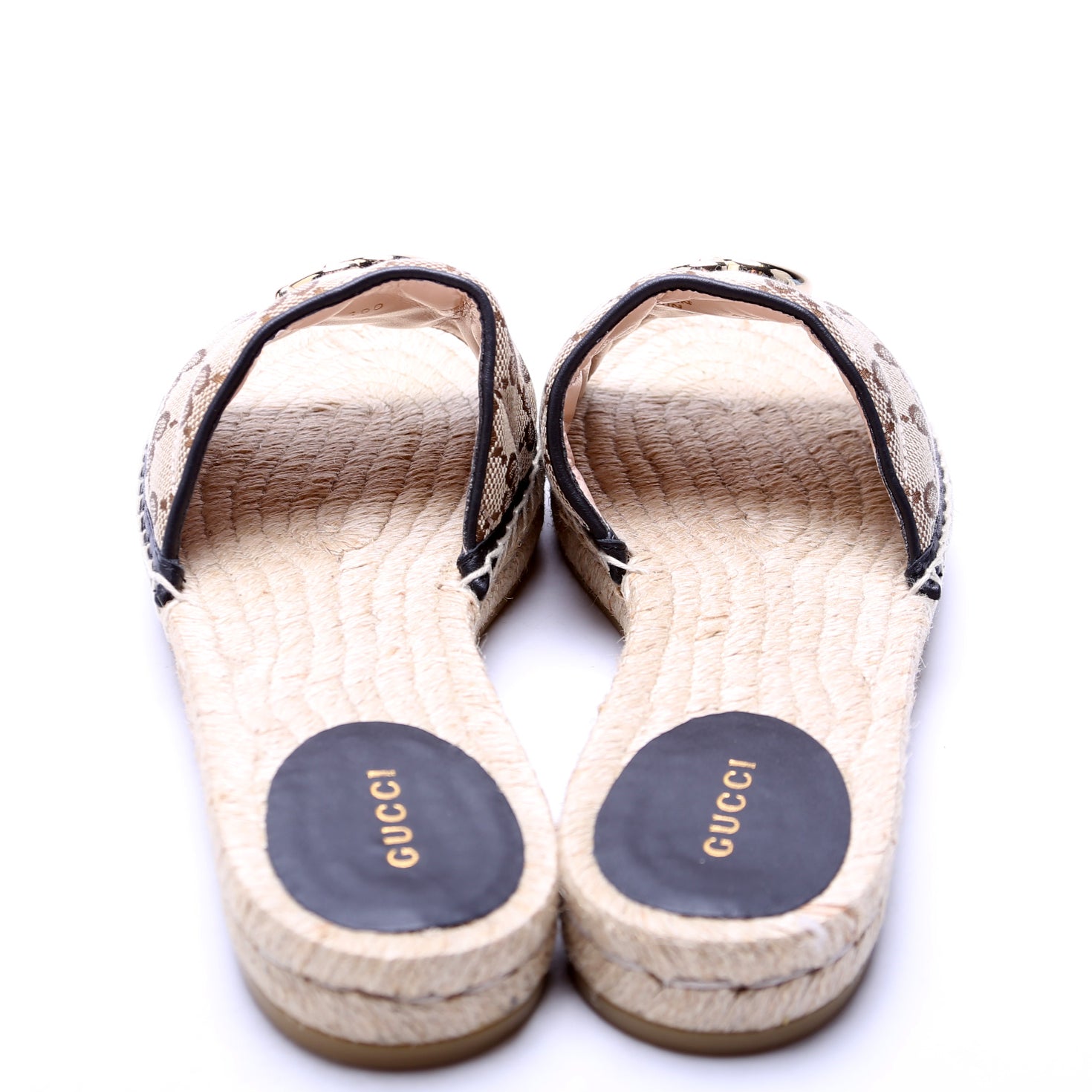 GG Marmont Espadrille Slides Size 40.5 Brown