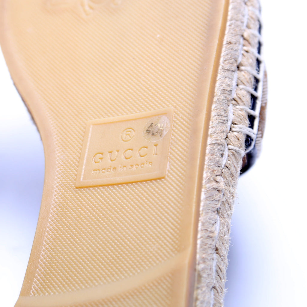 GG Marmont Espadrille Slides Size 40.5 Brown