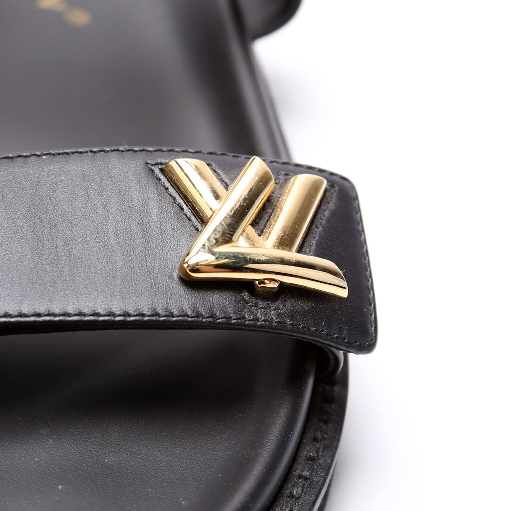 LV Sunset Flat Comfort Sandals Size 41 Black