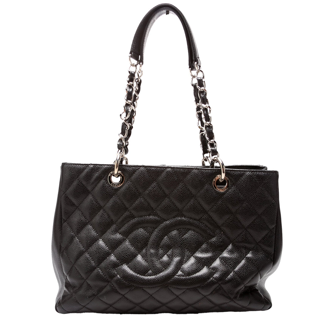 Grand Shopping Tote Caviar Black