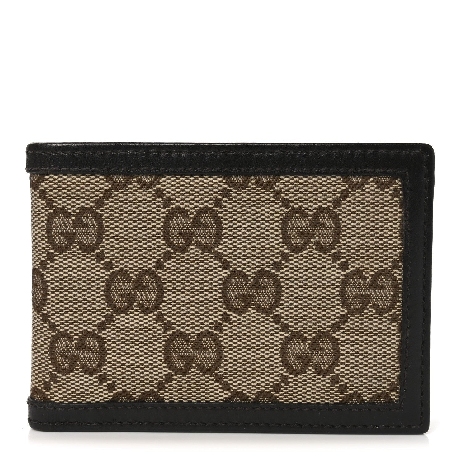 Gucci Monogram Mini Bi-Fold Wallet Brown Dark Brown