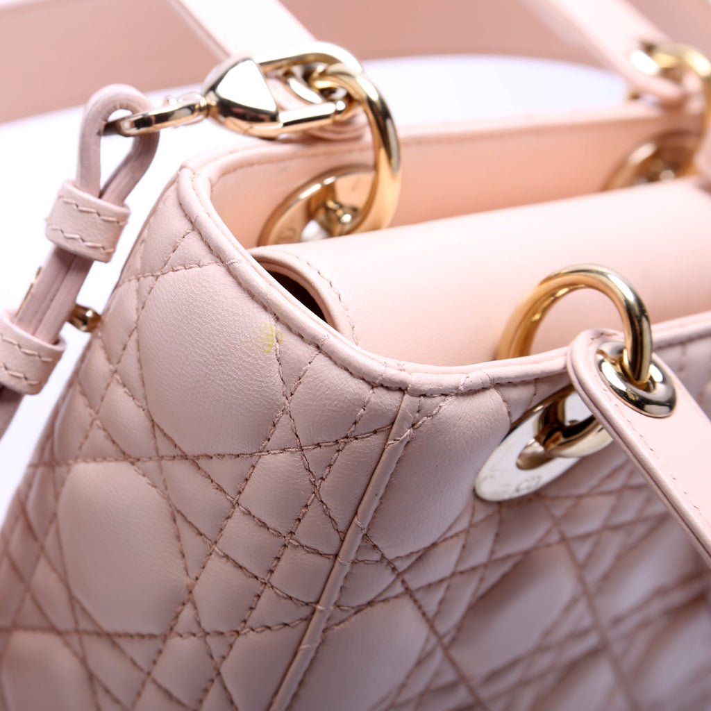 Lady Dior My Abcdior Small Cannage Lambskin Pink