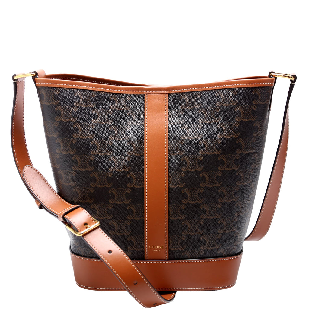 Triomphe Small Bucket Bag Brown