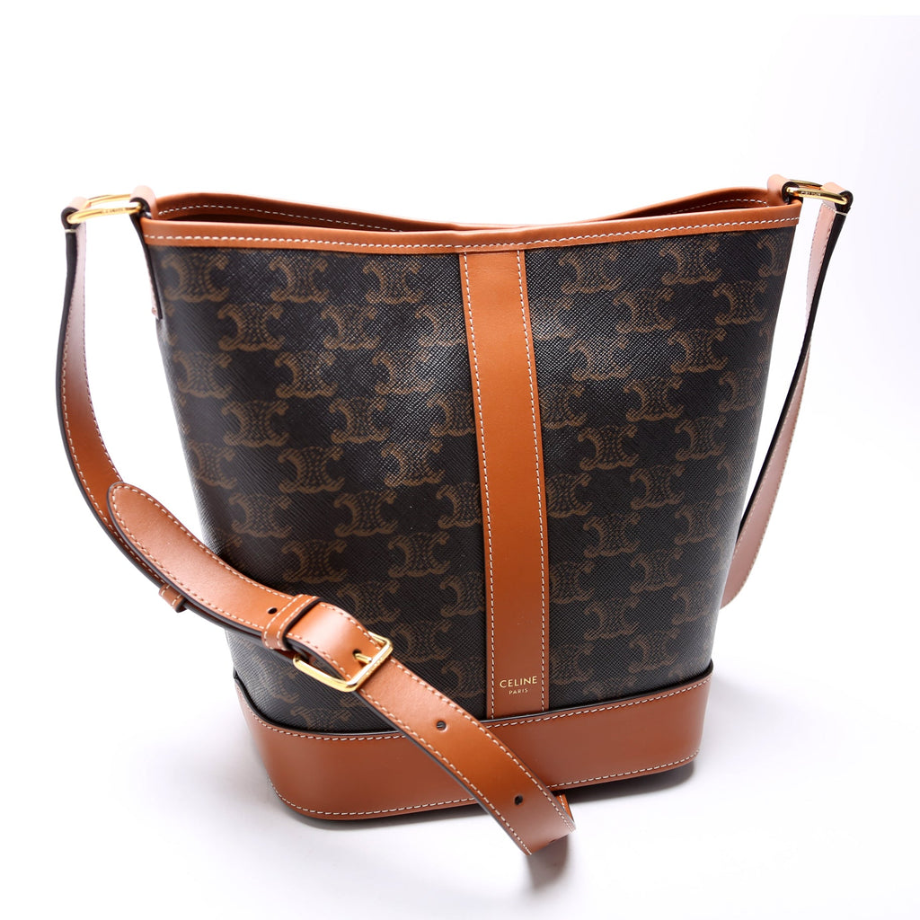 Triomphe Small Bucket Bag Brown