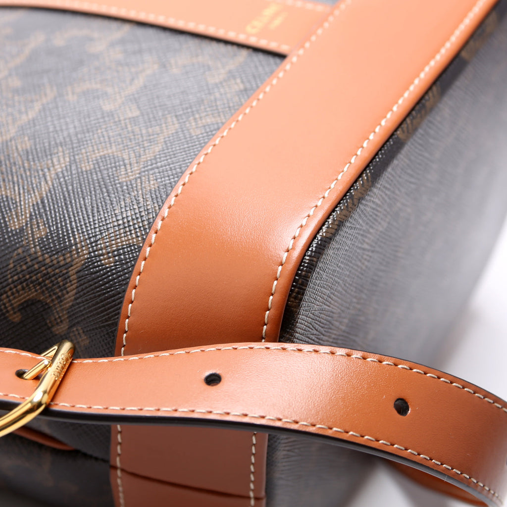 Triomphe Small Bucket Bag Brown
