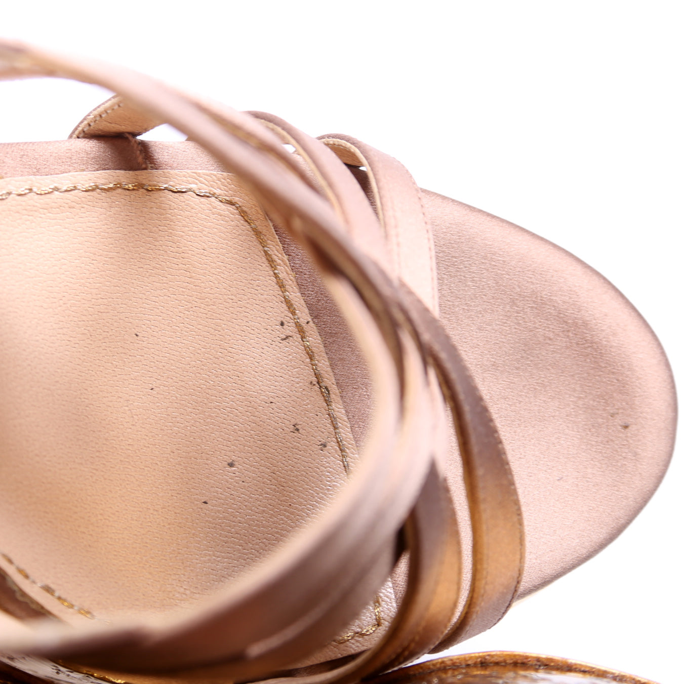 Idole 100MM Satin Slingback Wedges Size 40 Gold