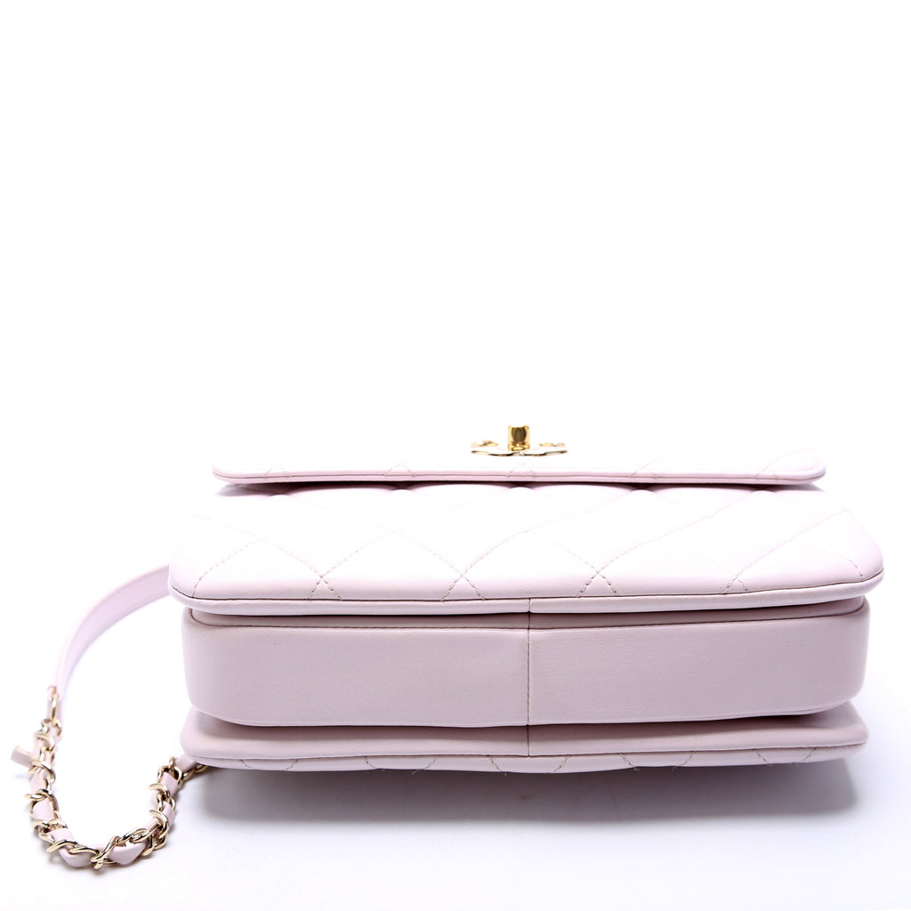 Trendy Top Handle Small Lambskin 30M Purple