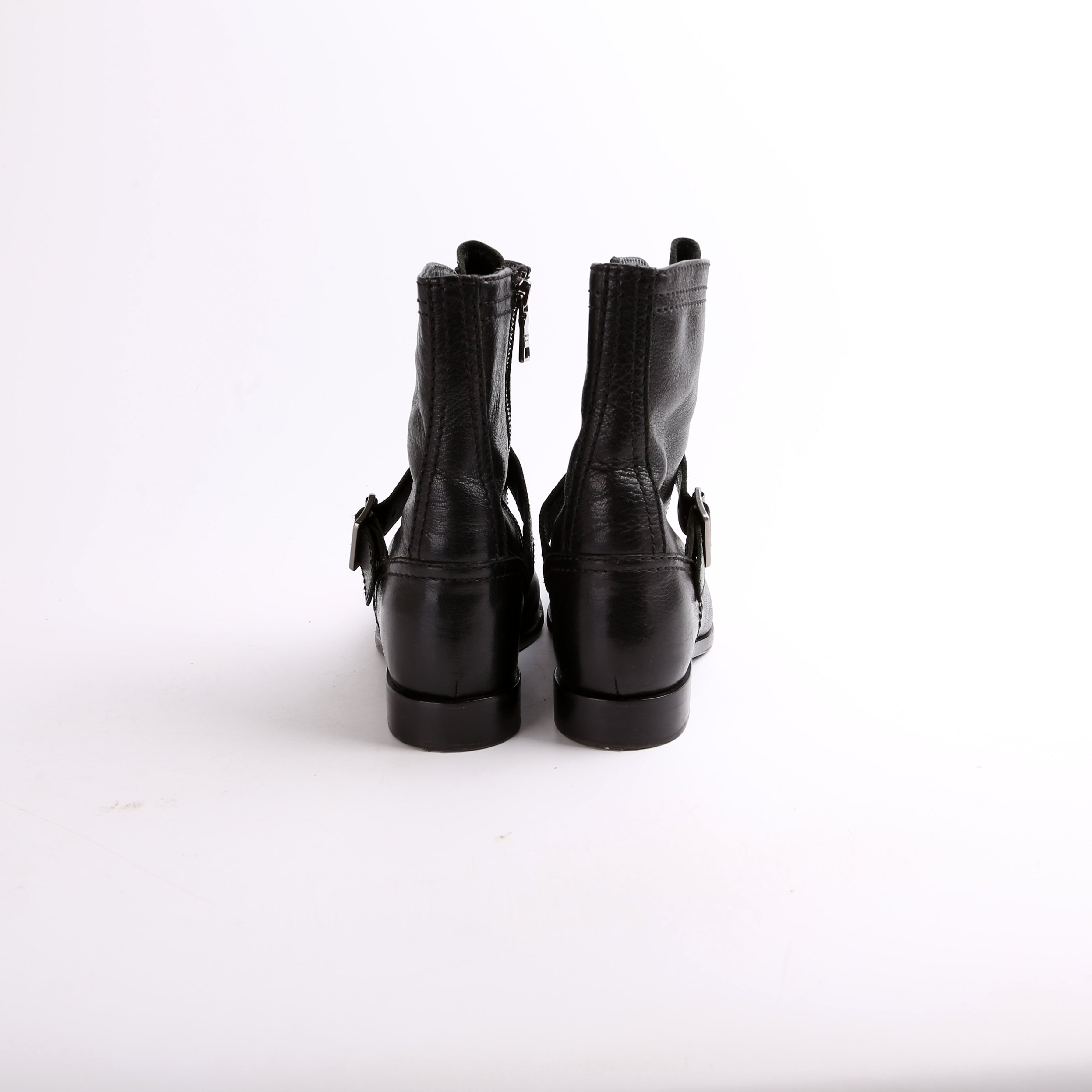 Prada Leather Combat Boots Size 39