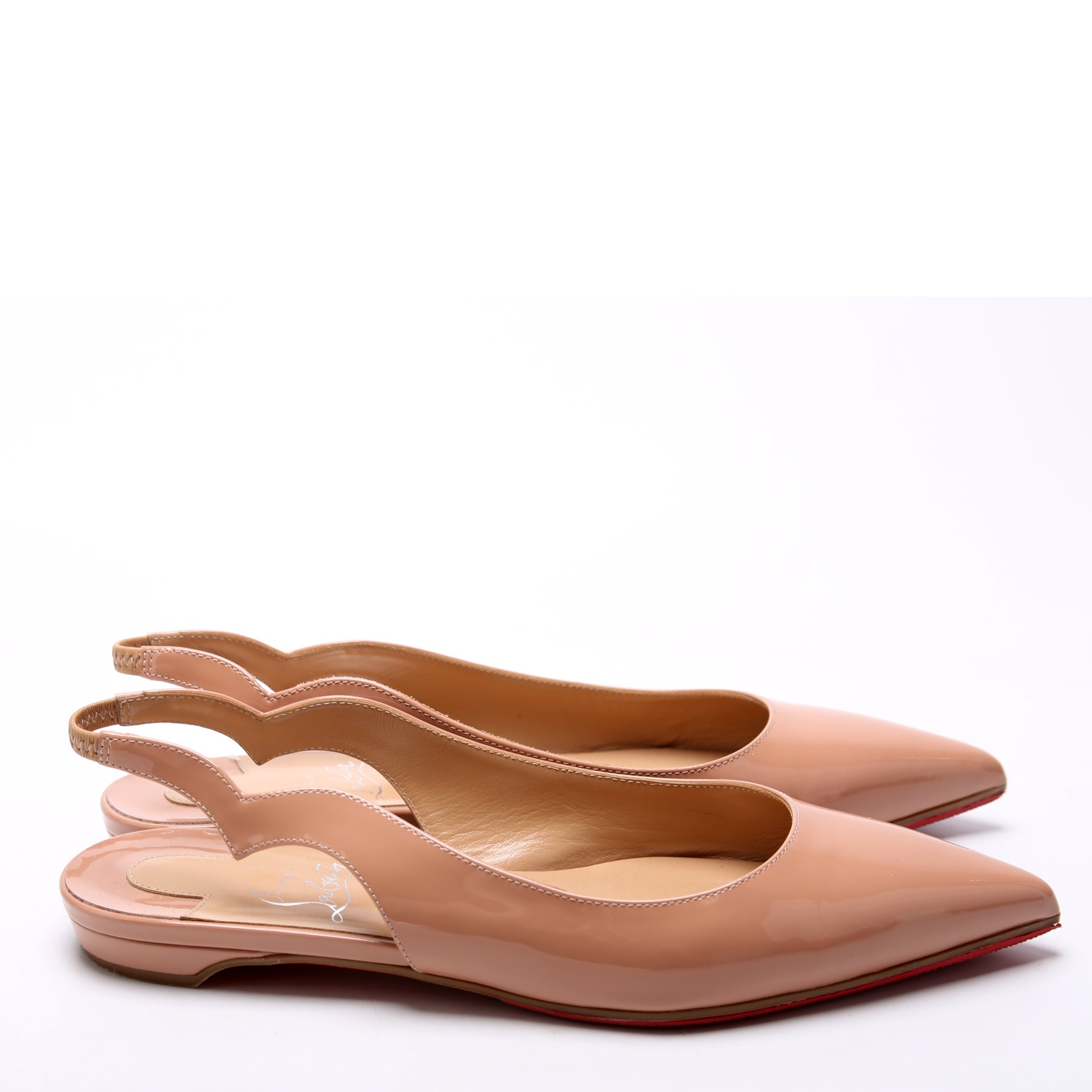 Hot Chickita Slingback Flats Size 36 Nude