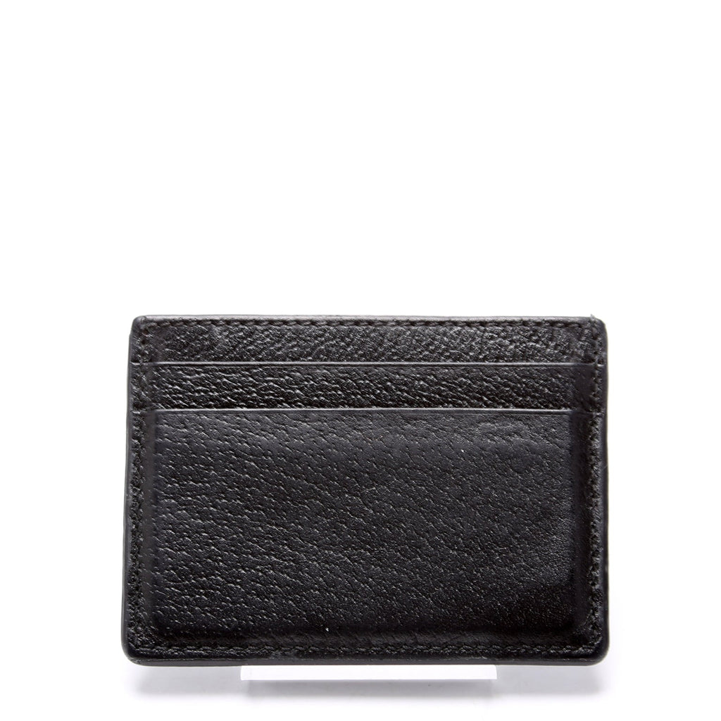 523685 Animalier Leather Card Holder Black