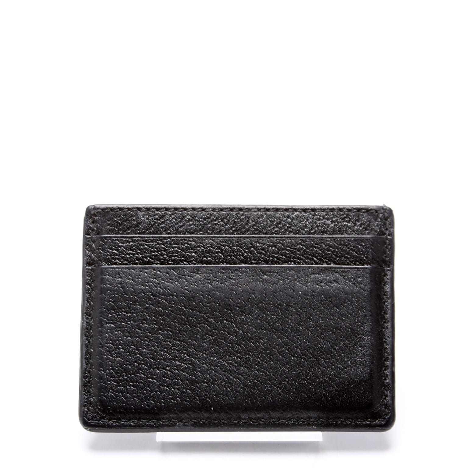523685 Animalier Leather Card Holder Black