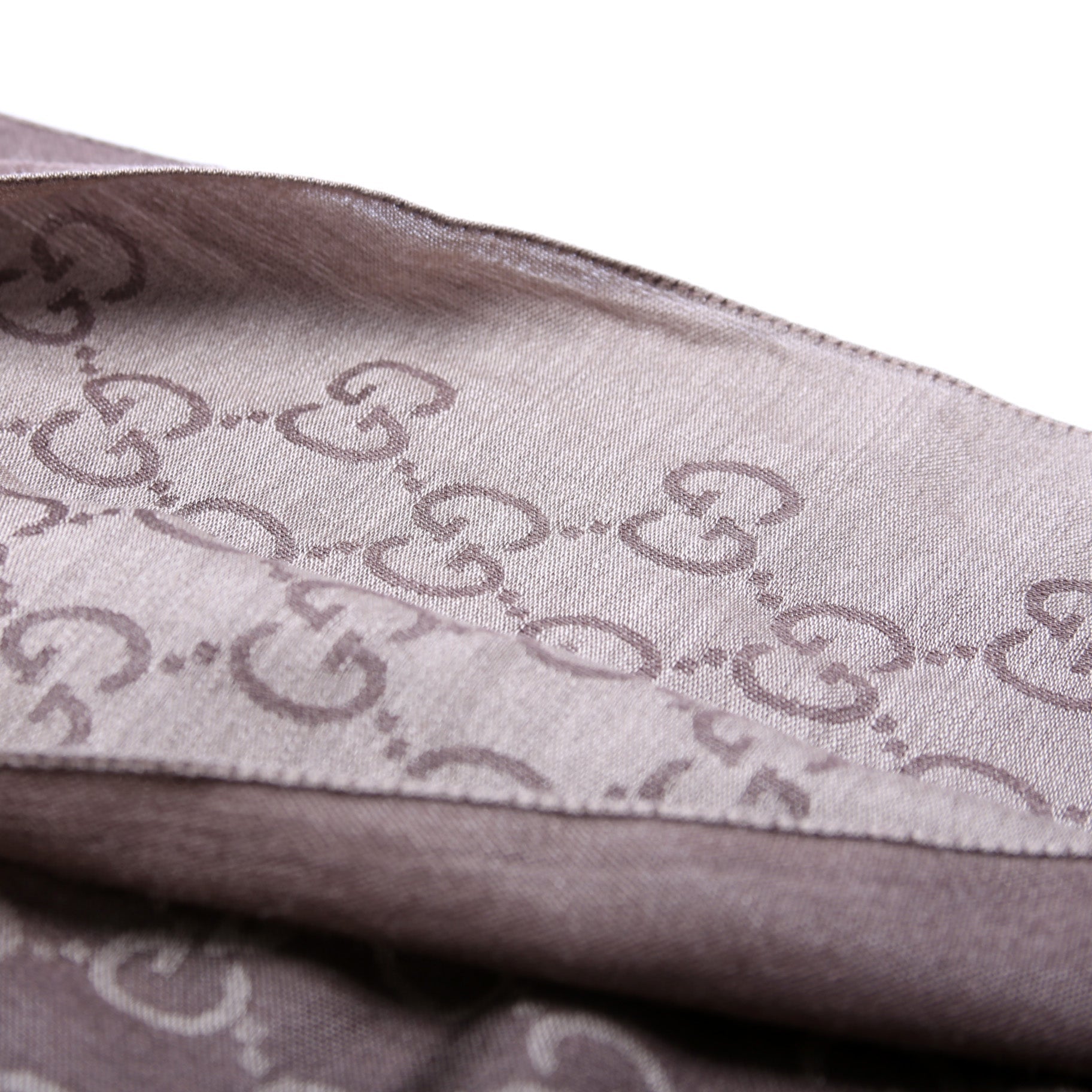 165904 GG Jacquard Knit Scarf Brown