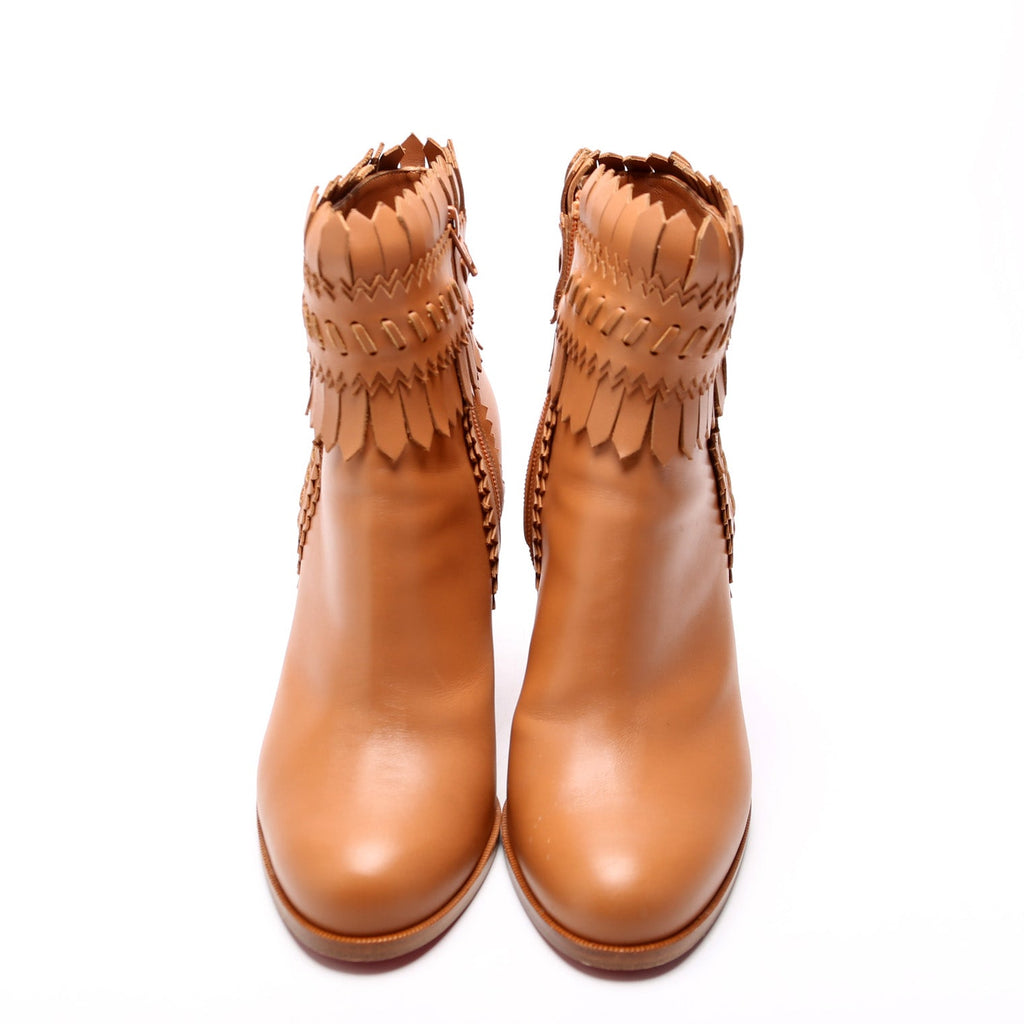 Pocabootic 85MM Leather Boots Size 41 Brown