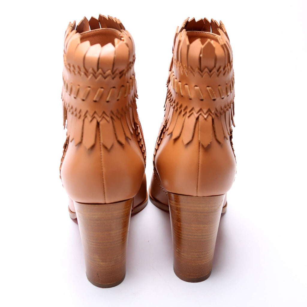 Pocabootic 85MM Leather Boots Size 41 Brown