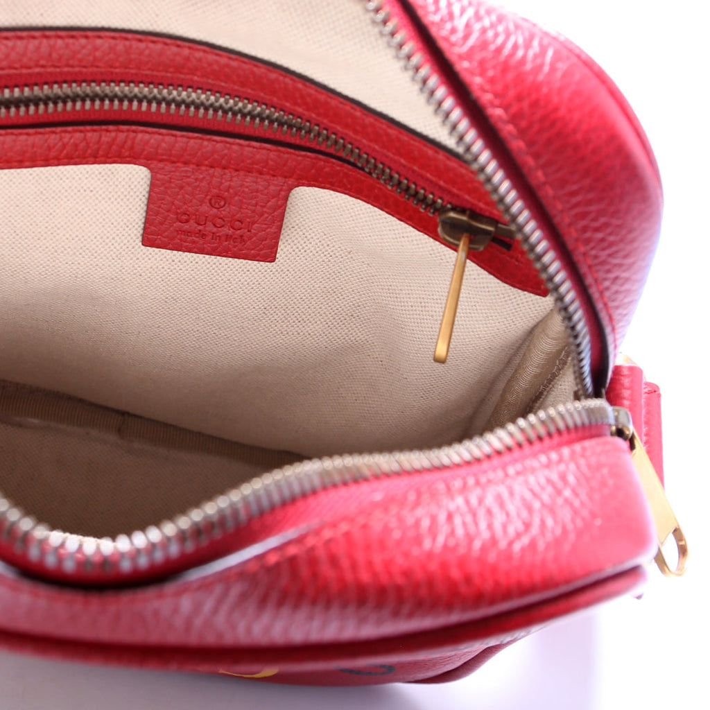 523591 Retro Logo Medium Messenger Bag Red