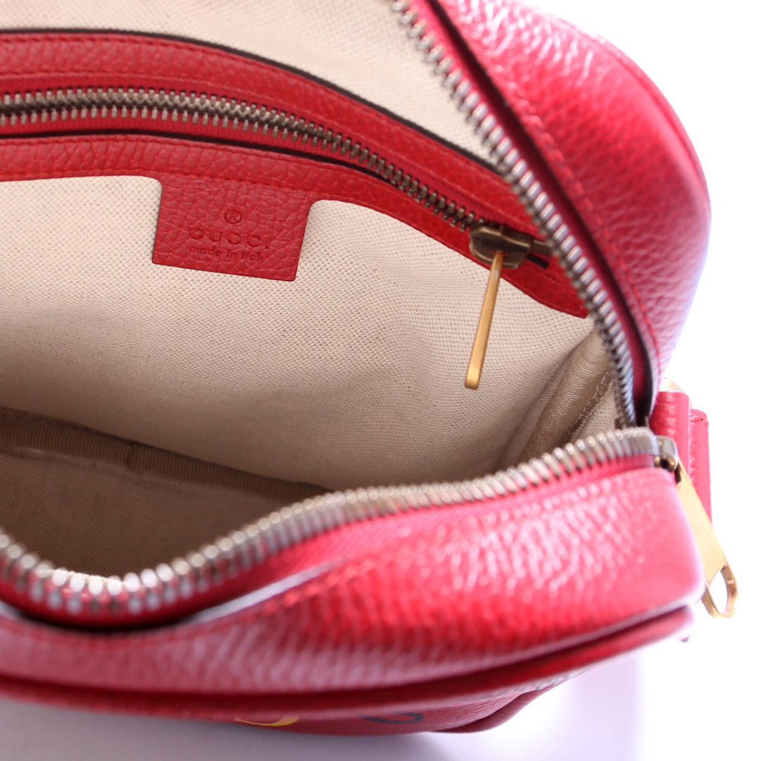 523591 Retro Logo Medium Messenger Bag Red