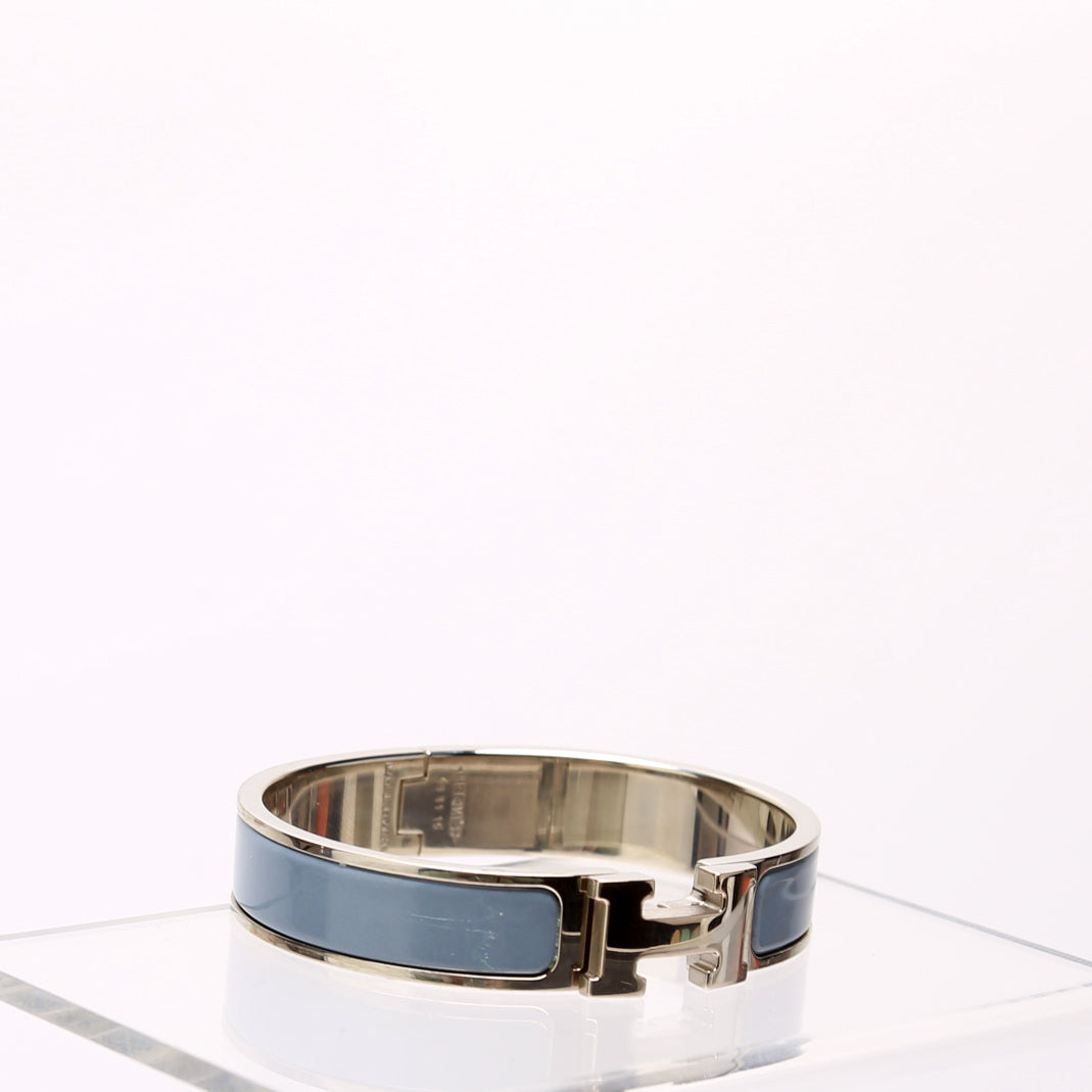 Clic Clac Narrow PM Bracelet Silver/Blue