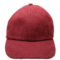 807834 GG Canvas Baseball Cap Size Medium Burgundy