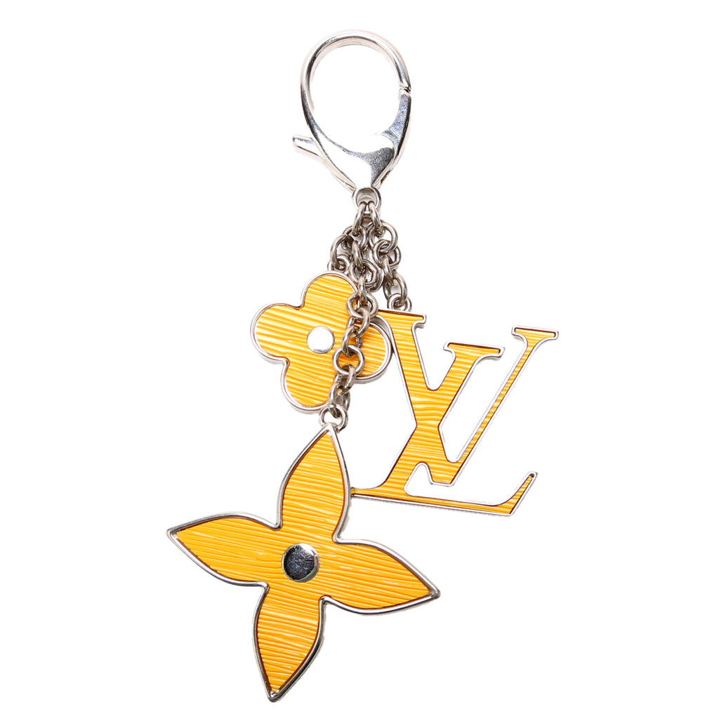 Fleur D'Epi Bag Charm Silver/Yellow