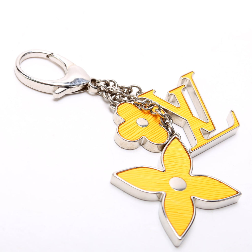 Fleur D'Epi Bag Charm Silver/Yellow
