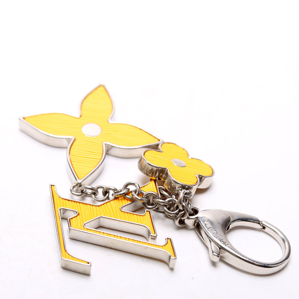 Fleur D'Epi Bag Charm Silver/Yellow