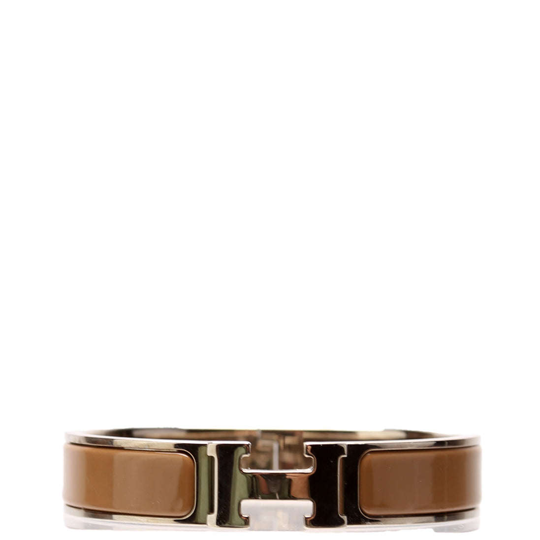 Clic Clac Narrow PM Bracelet Silver/Taupe