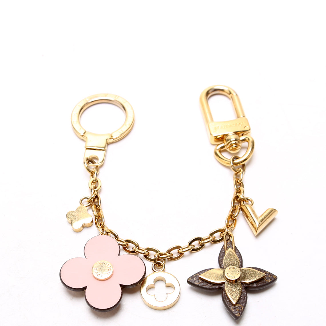 Blooming Flowers Chain Bag Charm Gold/Multicolor