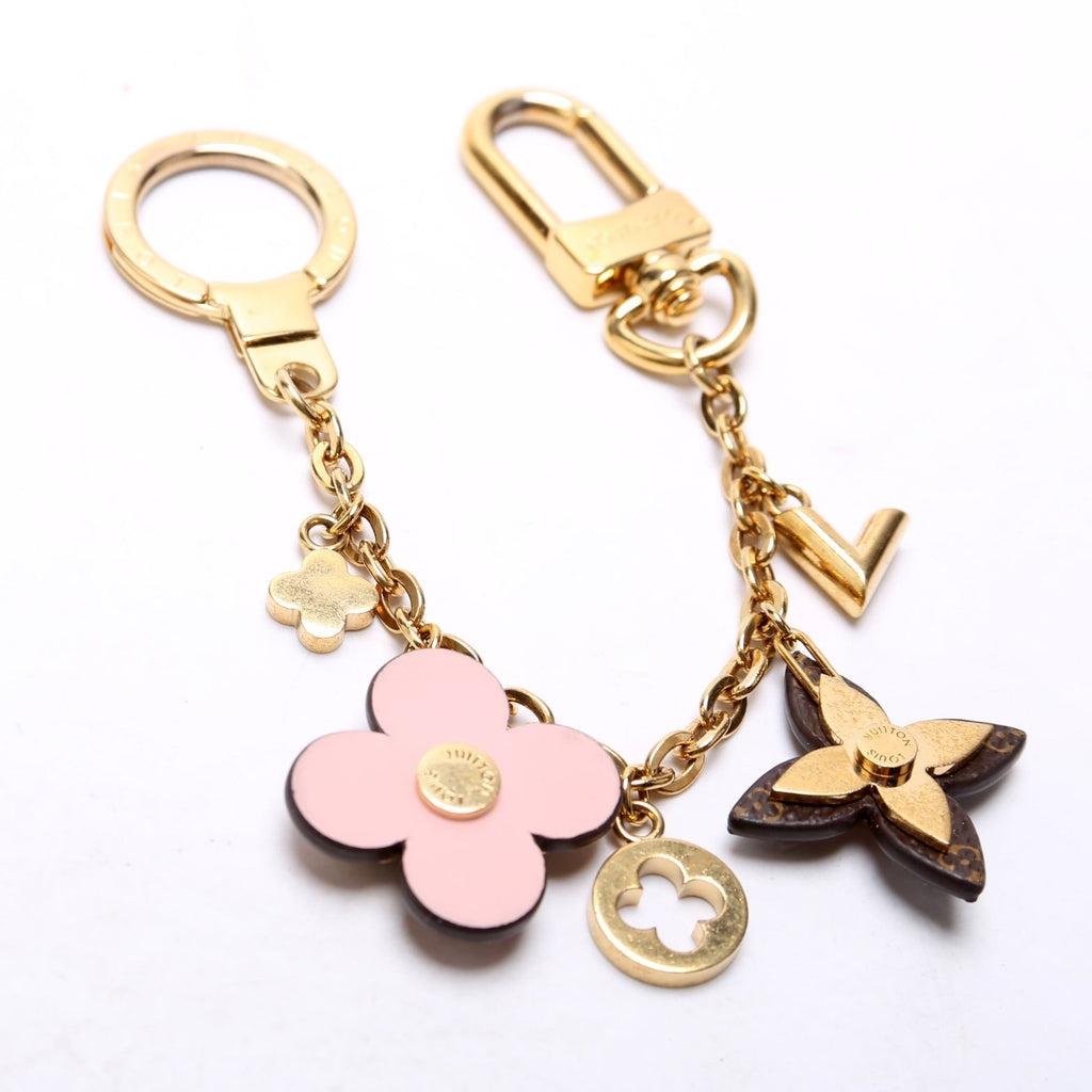 Blooming Flowers Chain Bag Charm Gold/Multicolor