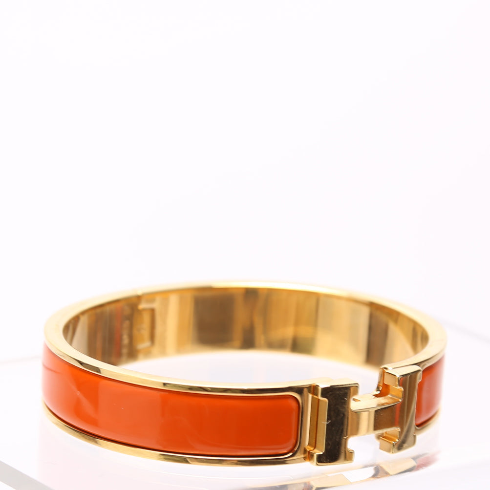 Clic Clac Narrow PM Bracelet Gold/Orange
